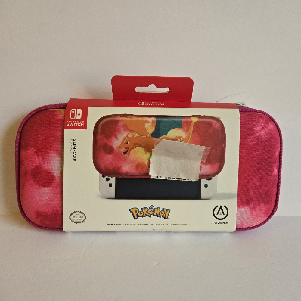 NEW • PowerA • Slim Case Nintendo Switch Tie-Dye Pokémon Charizard RARE!